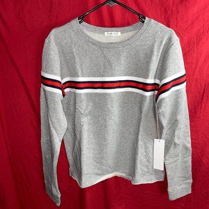 Another Love Red White Blue Grey Stripe Long Sleeve Sweater